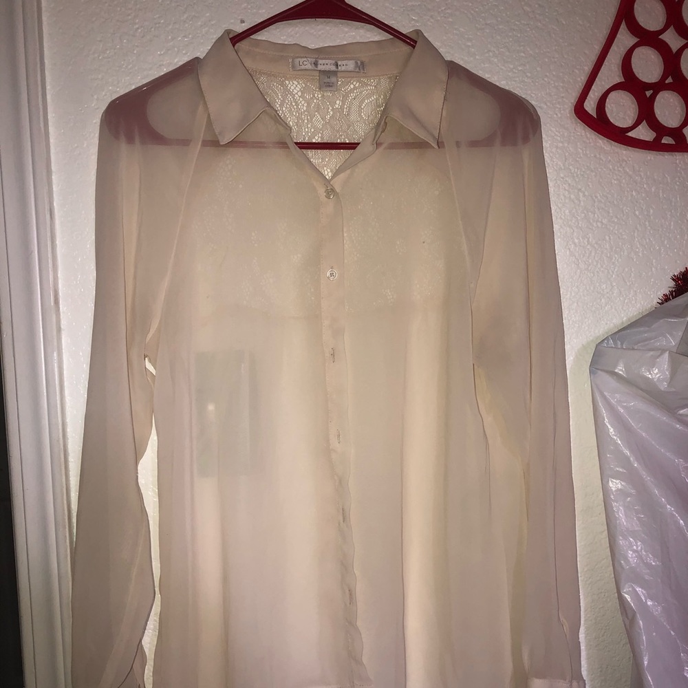 Sheer Long sleeve Blouse